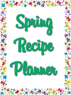 Spring Recipe Planner Printable Cover