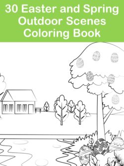30 Easter and Spring Outdoor Scenes Coloring Book Cover