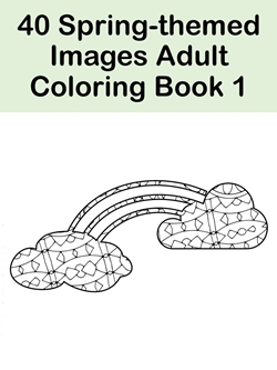 40 Spring-themed Images Adult Coloring Book 1 Cover